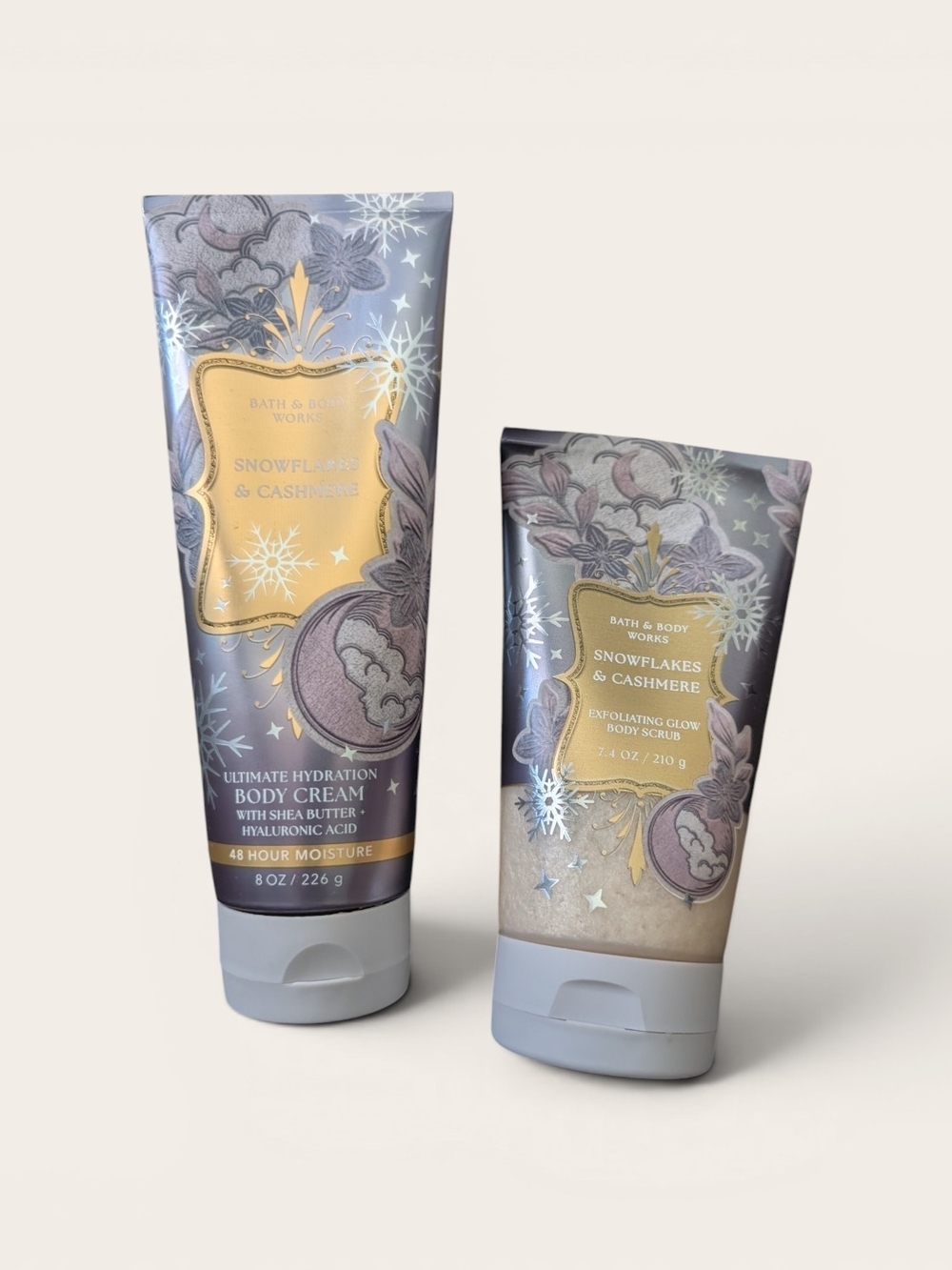 Bath & Body Works Snowflakes & Cashmere Body Cream & Scrub - New